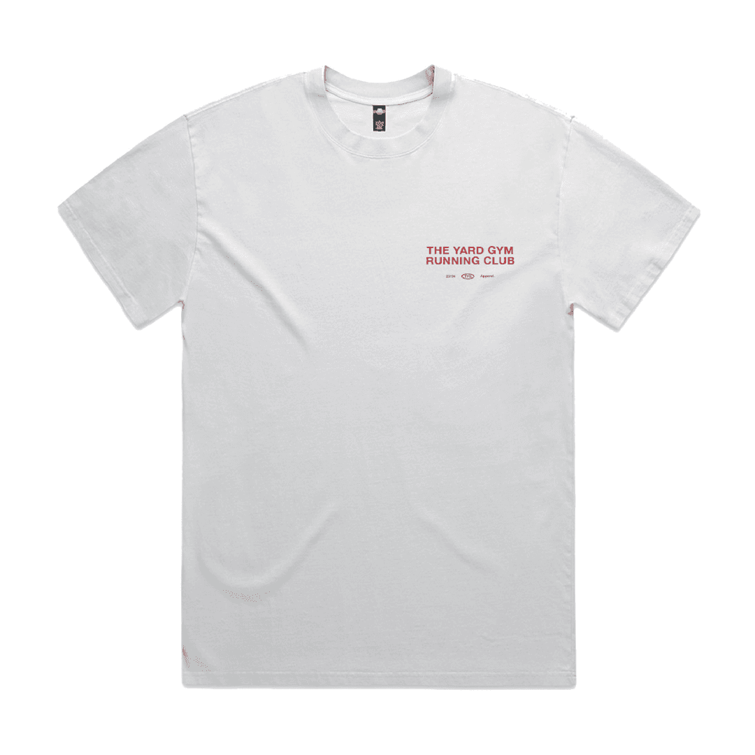 RUNNING CLUB TEE- RED ON BONE