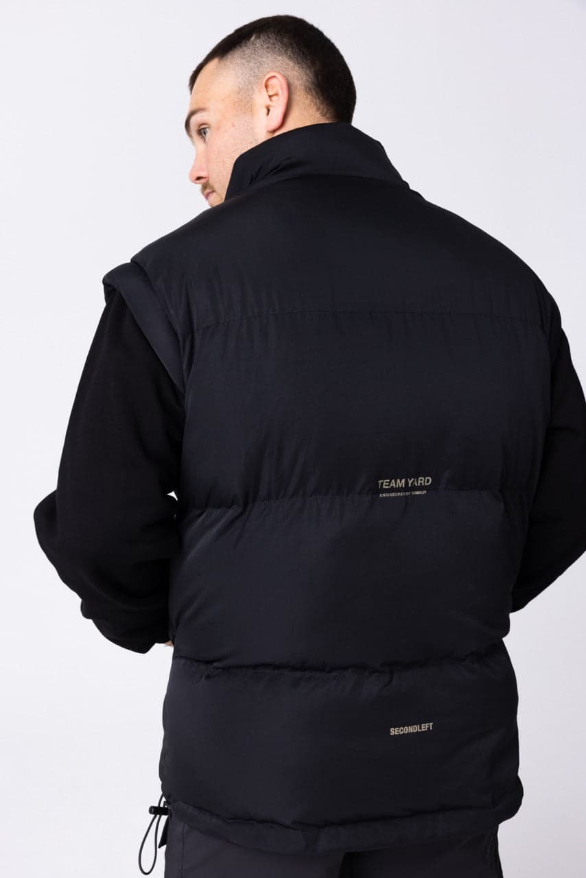 SL TYG Oversized Sleeveless Puffer - Black