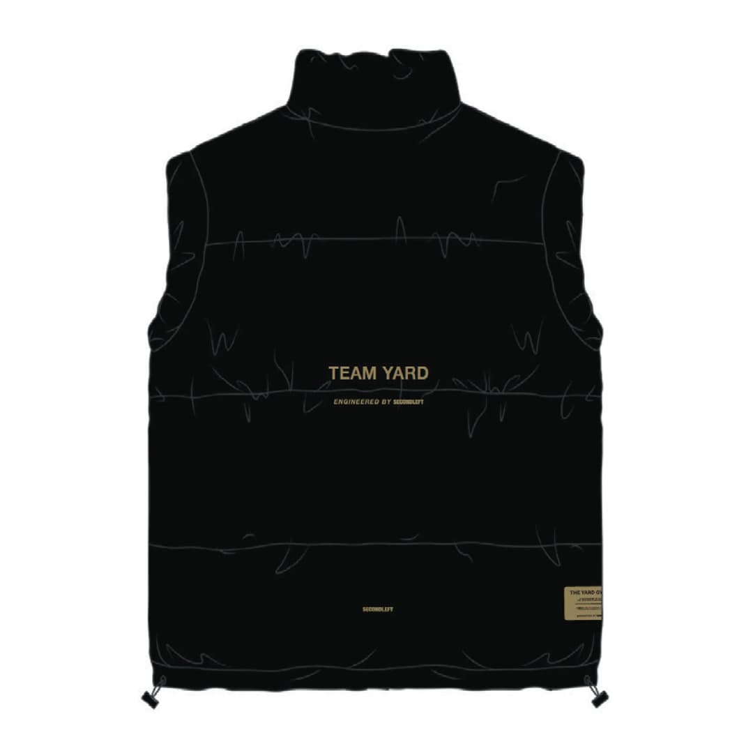 SL TYG Oversized Sleeveless Puffer - Black